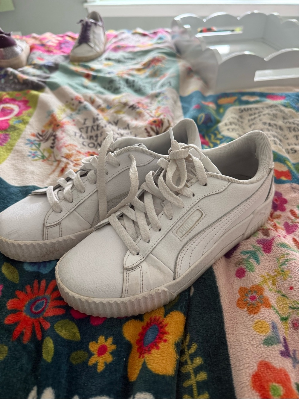 Puma White Platform Sneakers